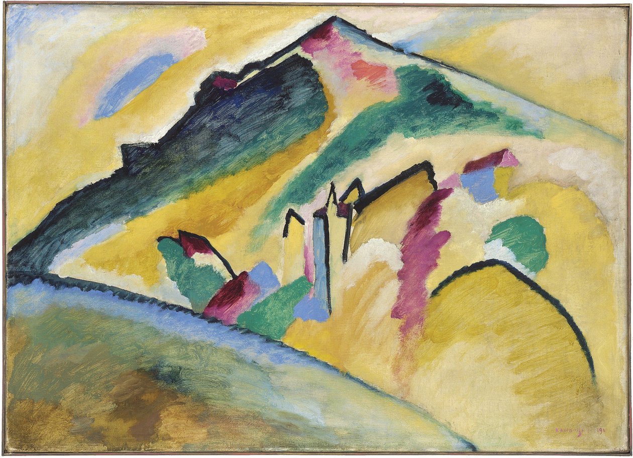 Pintura "Paisagem de Outono" de Vassily Kandinsky (ou Wassily Kandinski ou Kandinskij de Wassily Kandinsky