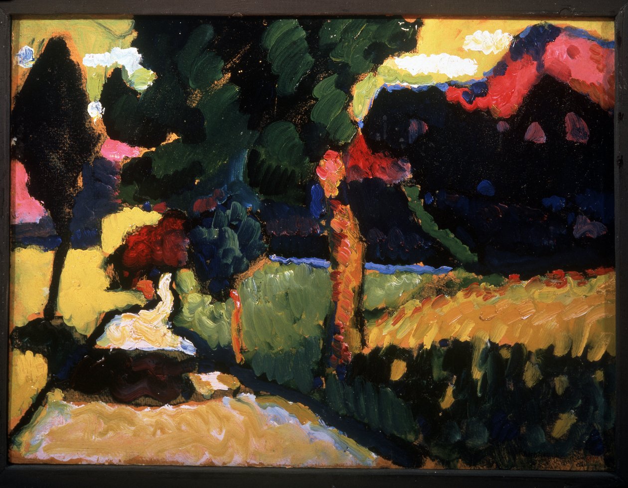 Pintura "Paisagem de Verão" de Vassily Kandinsky (ou Wassily Kandinski ou Kandinskij) de Wassily Kandinsky