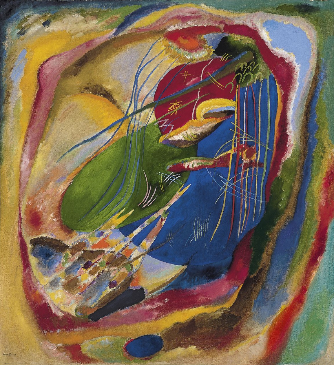 Foto com três pontos, nº 196, 1914 de Wassily Kandinsky