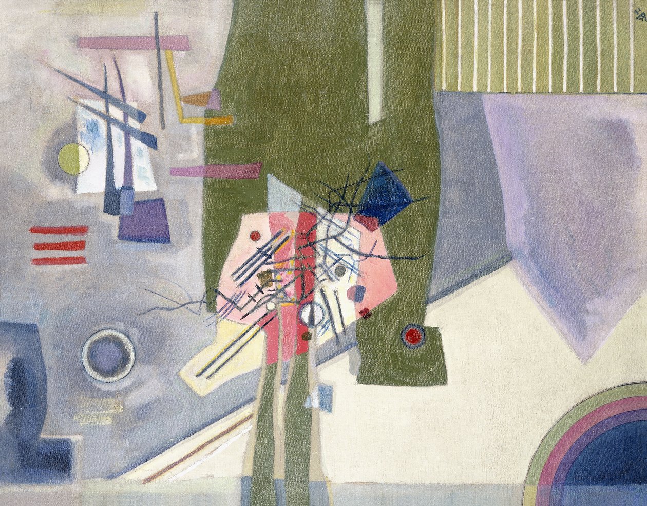 Rosa em cinza de Wassily Kandinsky