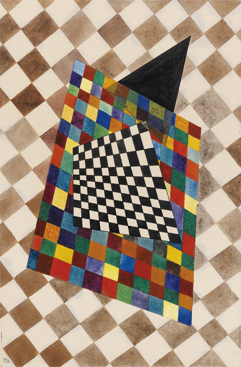 Quadrille" (quadrado) Aquarelle de Vassily Kandinsky (ou Wassily Kandinski ou Kandinskij) de Wassily Kandinsky