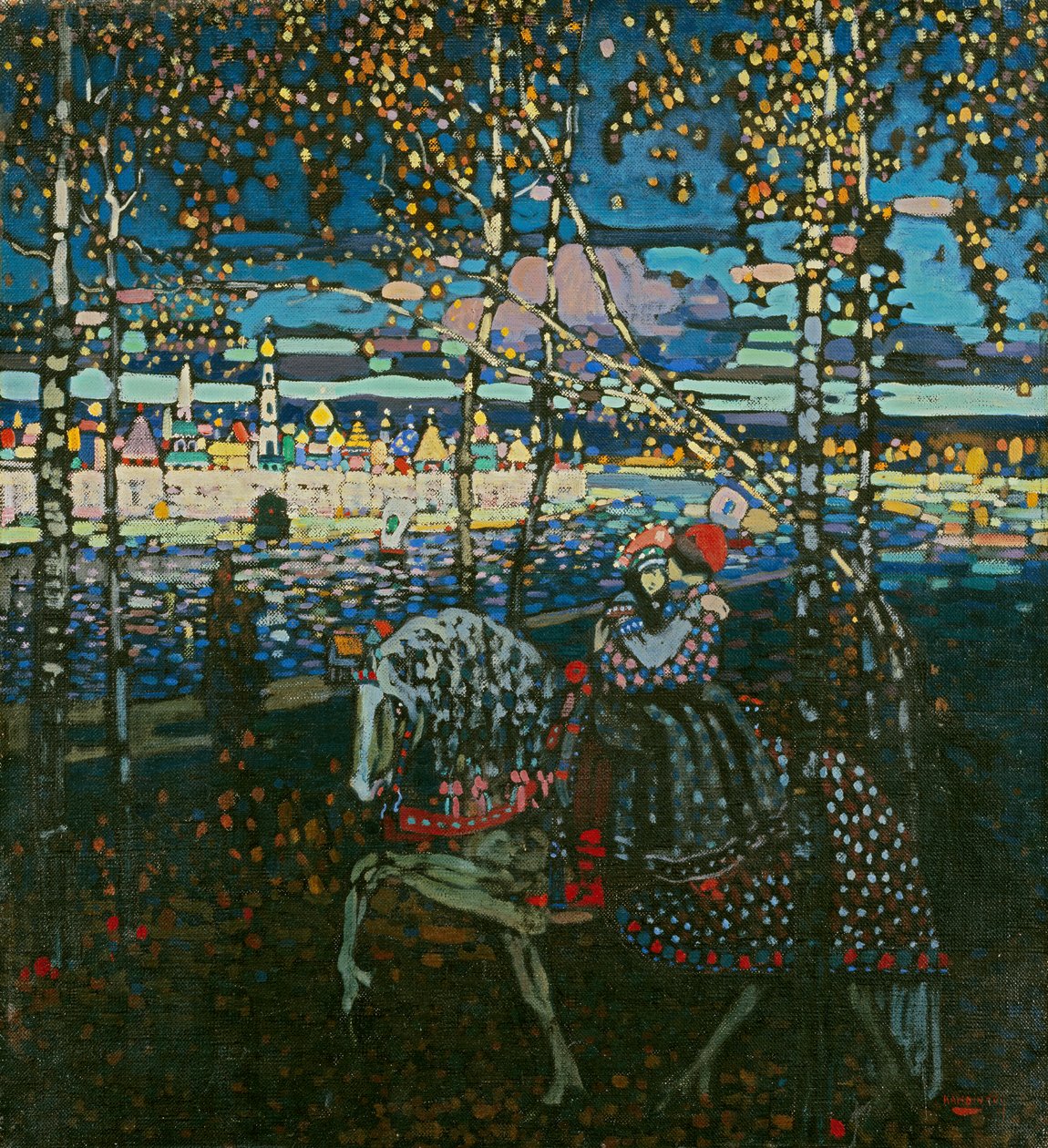 Casal a cavalo de Wassily Kandinsky