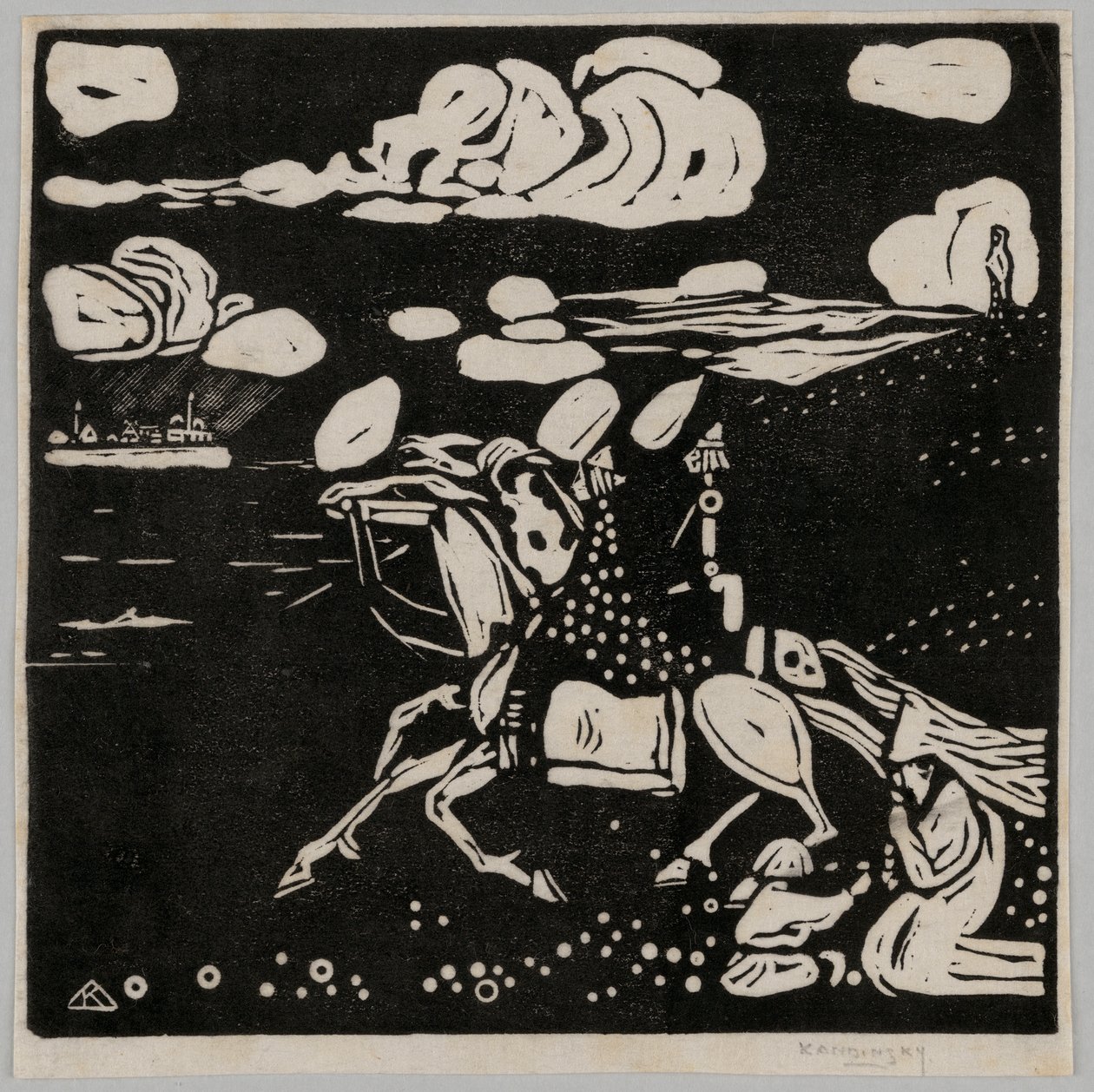 Cavaleiros (Les Chevaliers) de Wassily Kandinsky