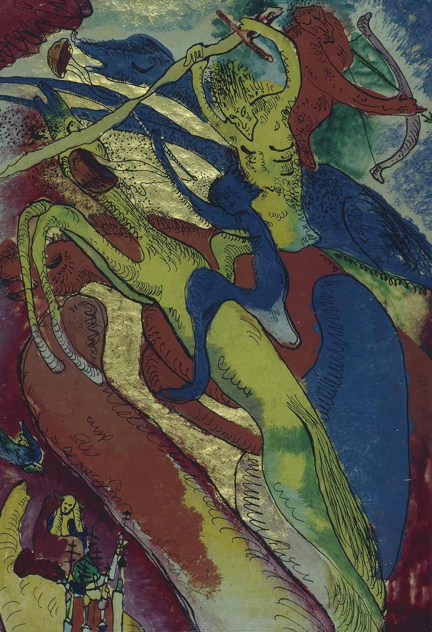 Cavaleiros do Apocalipse I, 1911. de Wassily Kandinsky