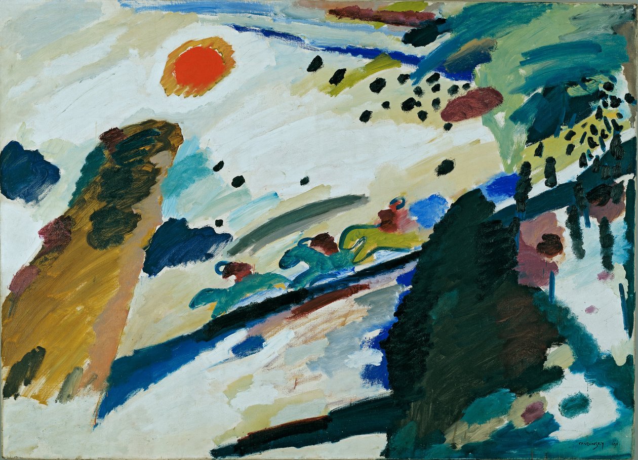 Paisagem romântica de Wassily Kandinsky
