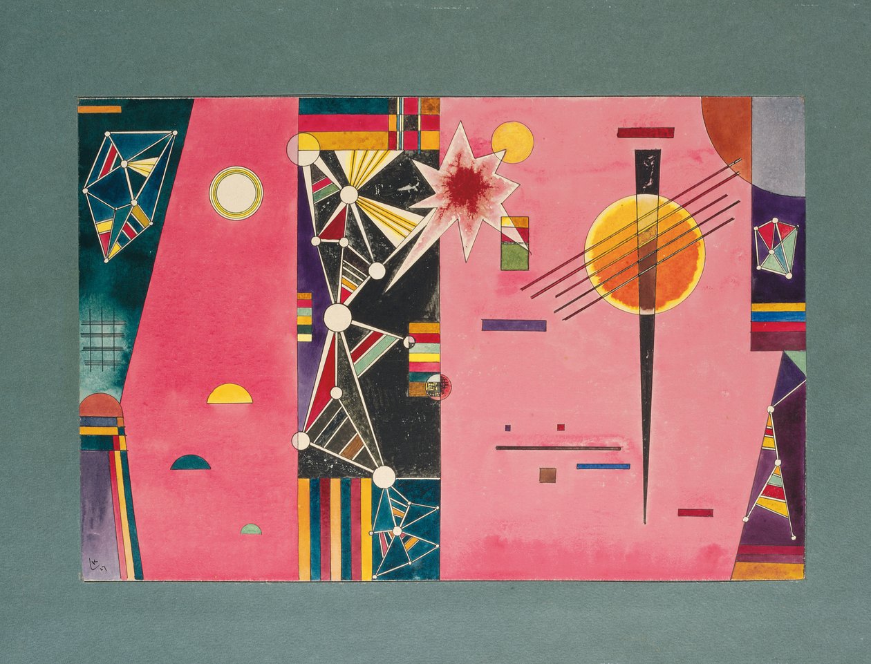 Rosa vermelha; Rosa Rot de Wassily Kandinsky