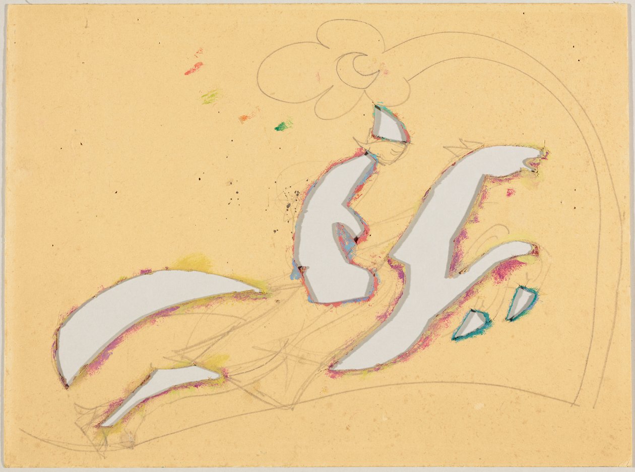 Schablone mit Reiter de Wassily Kandinsky