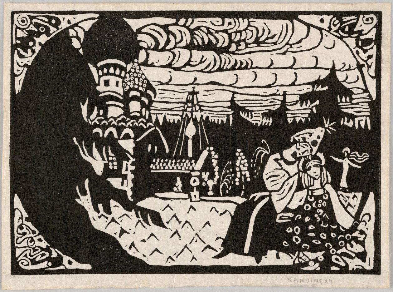 Raparigas sentadas, também chamadas «Duas raparigas» de Wassily Kandinsky