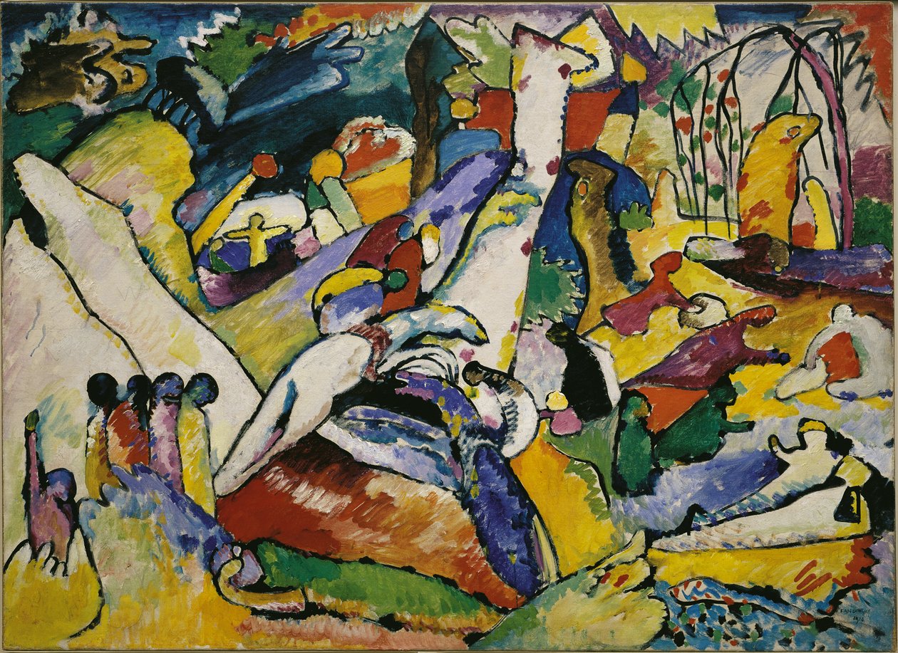 Esboço para Composição II, 1909-1910. de Wassily Kandinsky