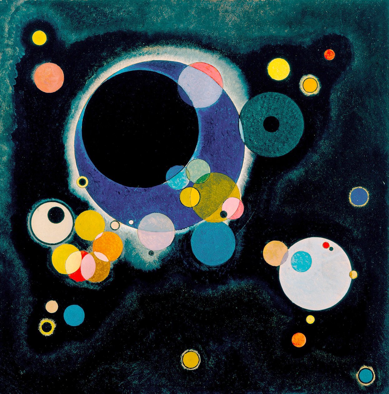 Esboço para vários círculos de Wassily Kandinsky