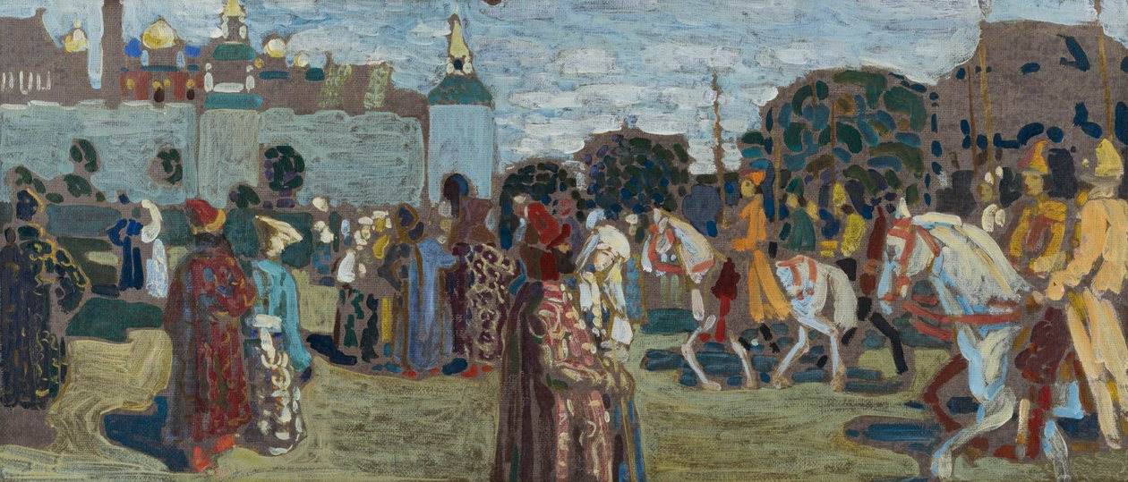 Esboço para «Domingo (russo antigo)» de Wassily Kandinsky
