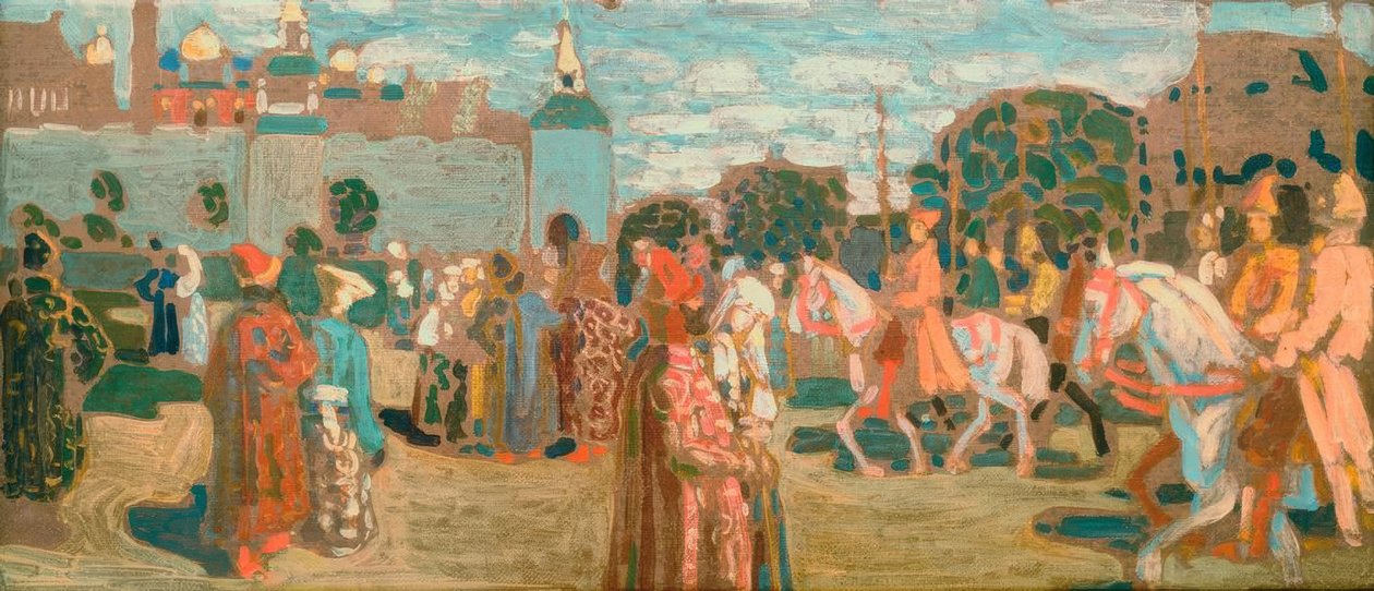 Esboço para domingo (russo antigo) de Wassily Kandinsky