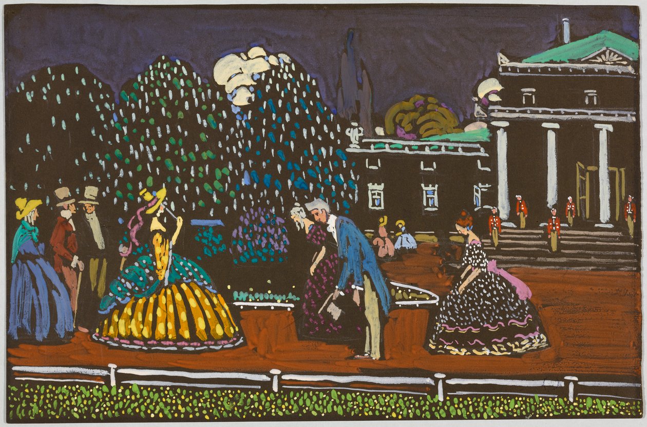Estudo para «Visita importante»; «Saudação no passeio» de Wassily Kandinsky