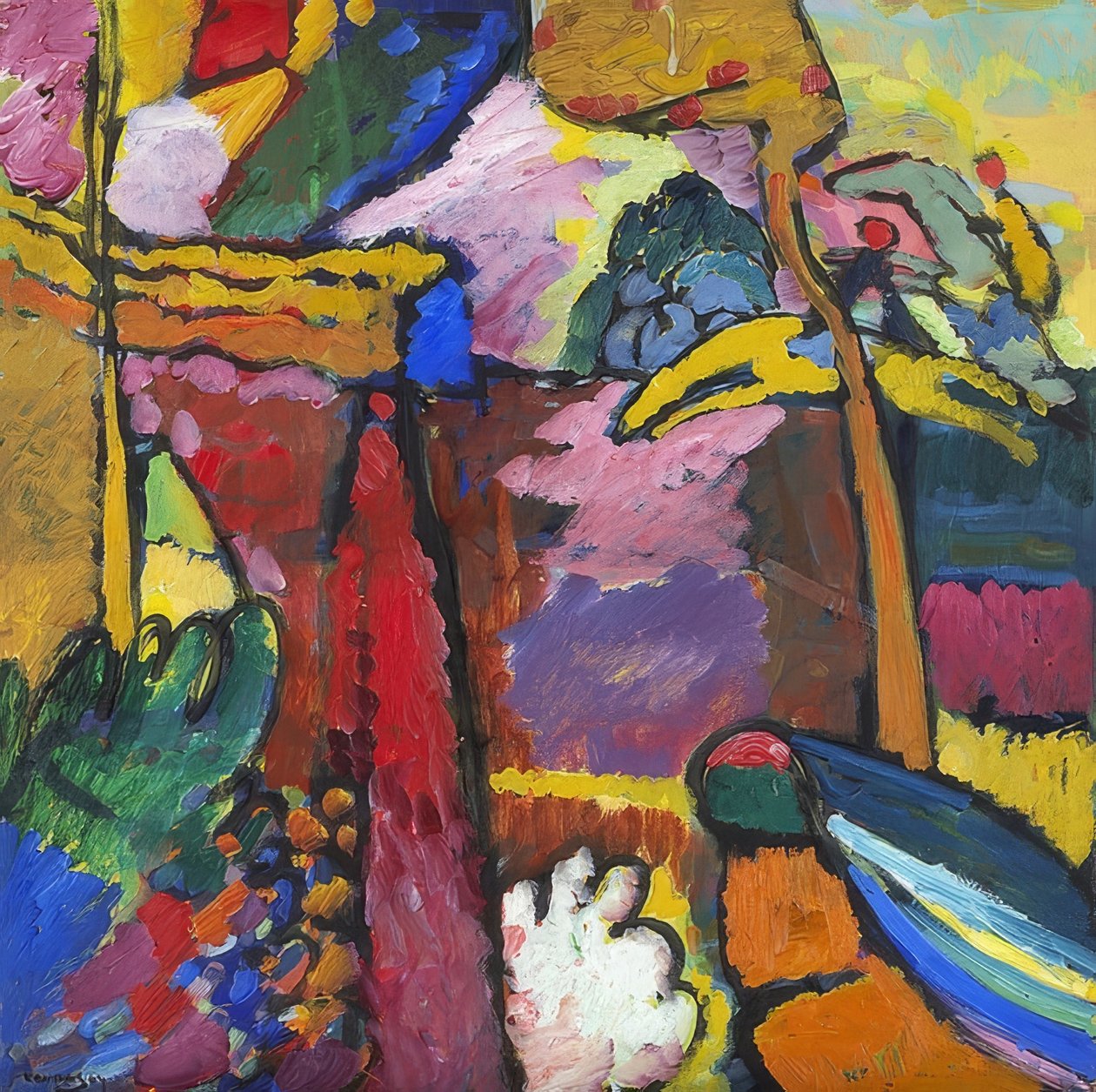 Estudo para improvisação V. 1910 de Wassily Kandinsky