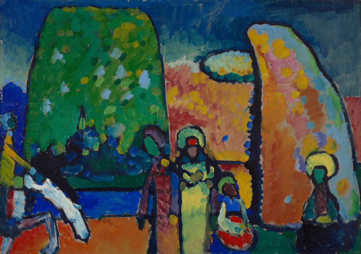Estudo sobre «Improvisação n.º 2 (Marcha Fúnebre)» de Wassily Kandinsky