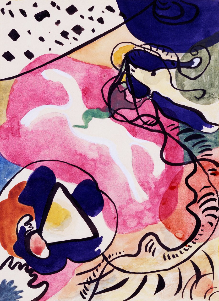 Estudo para o Cavaleiro Azul de Wassily Kandinsky