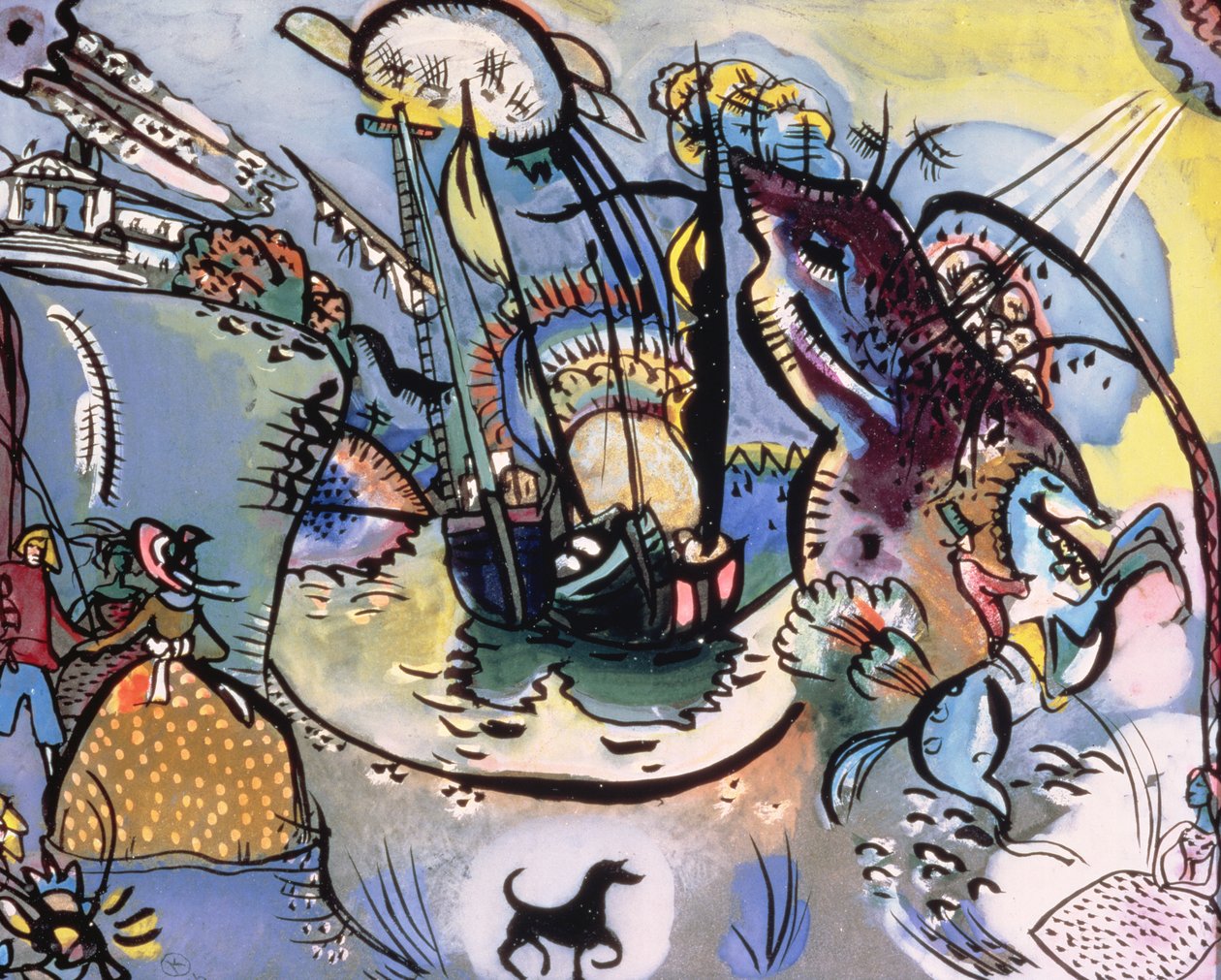 O porto, 1916 de Wassily Kandinsky