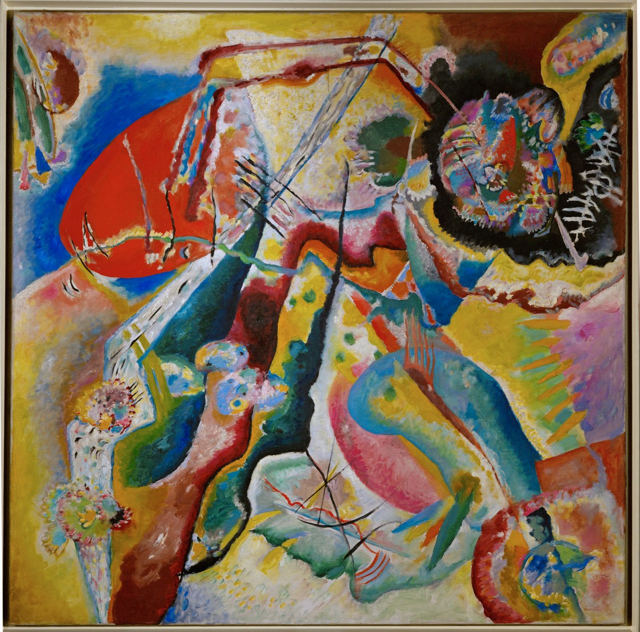A mancha vermelha de Wassily Kandinsky