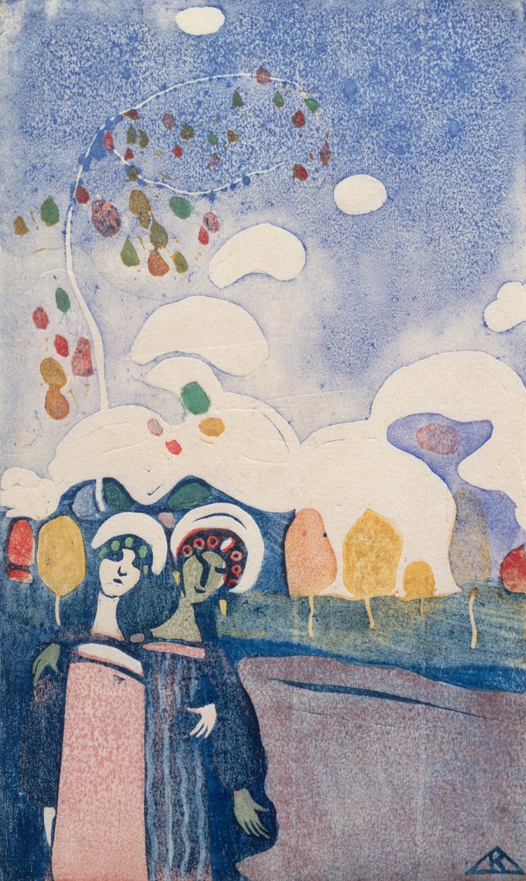 Duas raparigas de Wassily Kandinsky