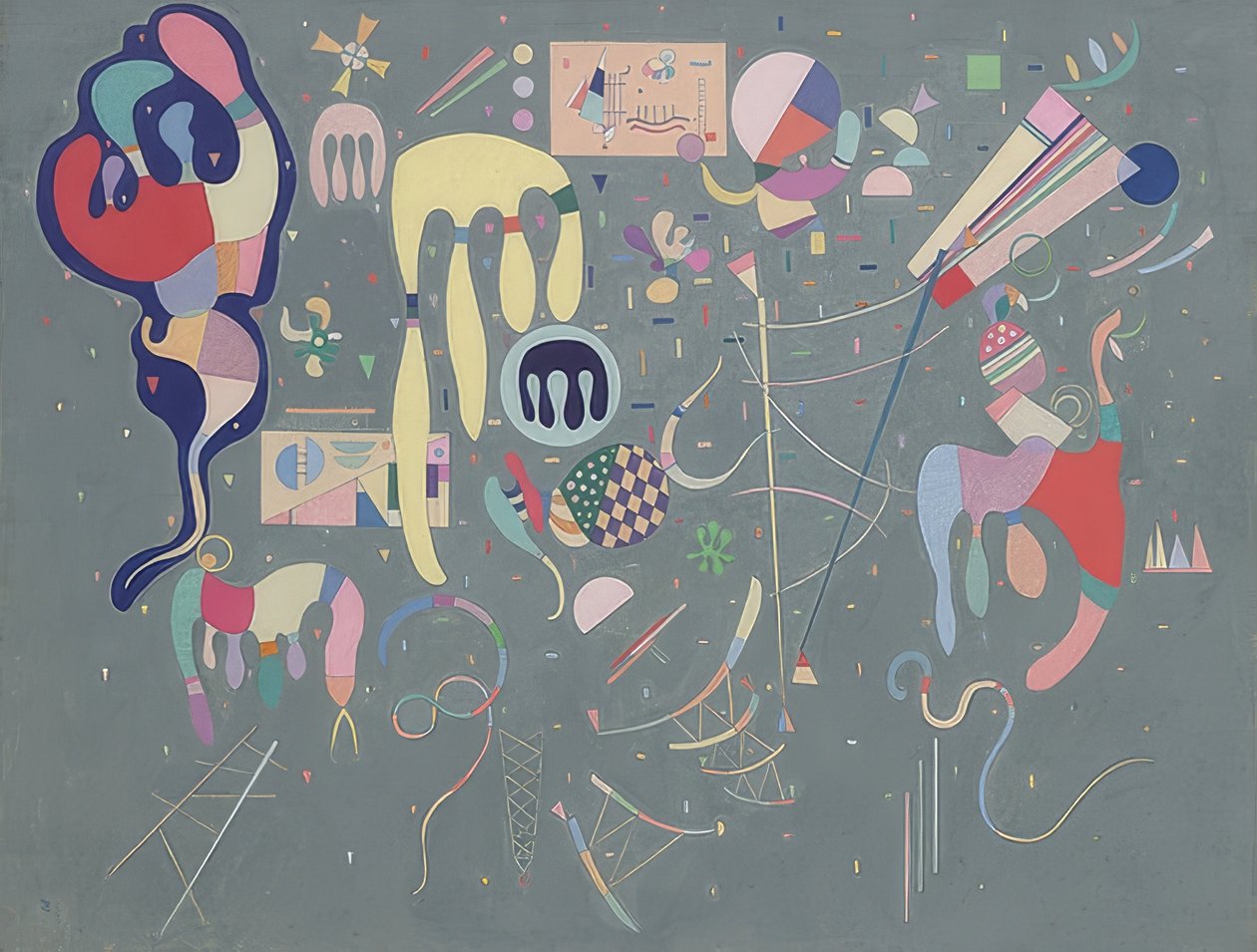 Ações diferentes (Actions variées). 1941 de Wassily Kandinsky