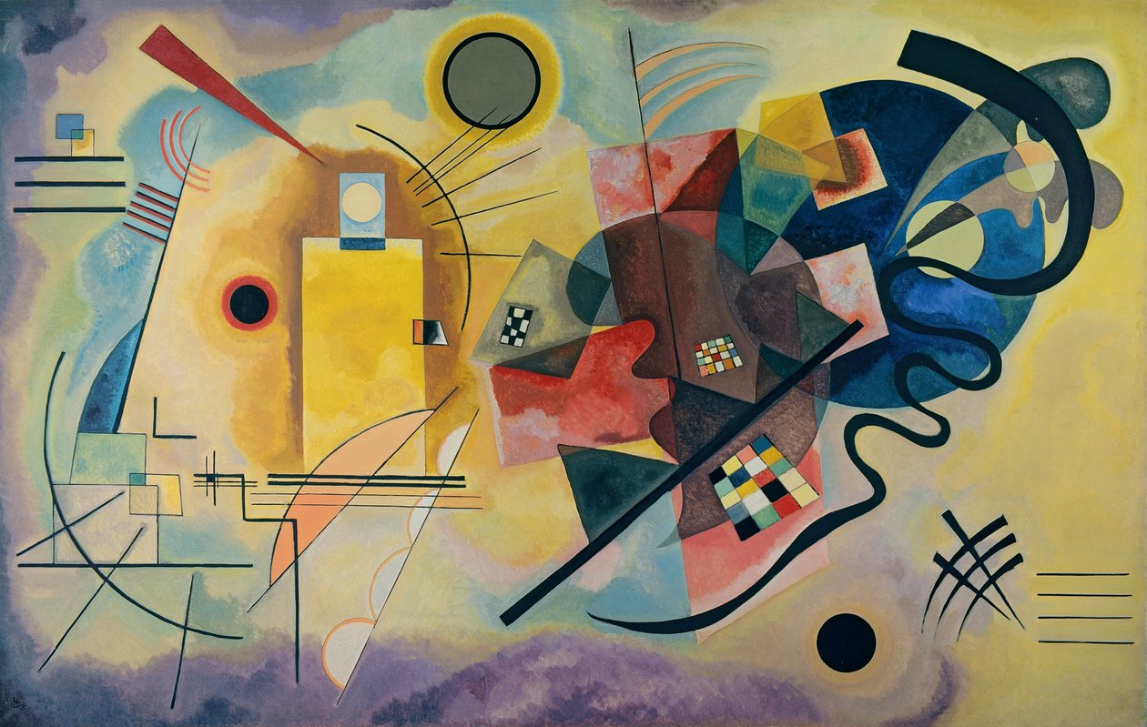 Amarelo, vermelho, azul de Wassily Kandinsky