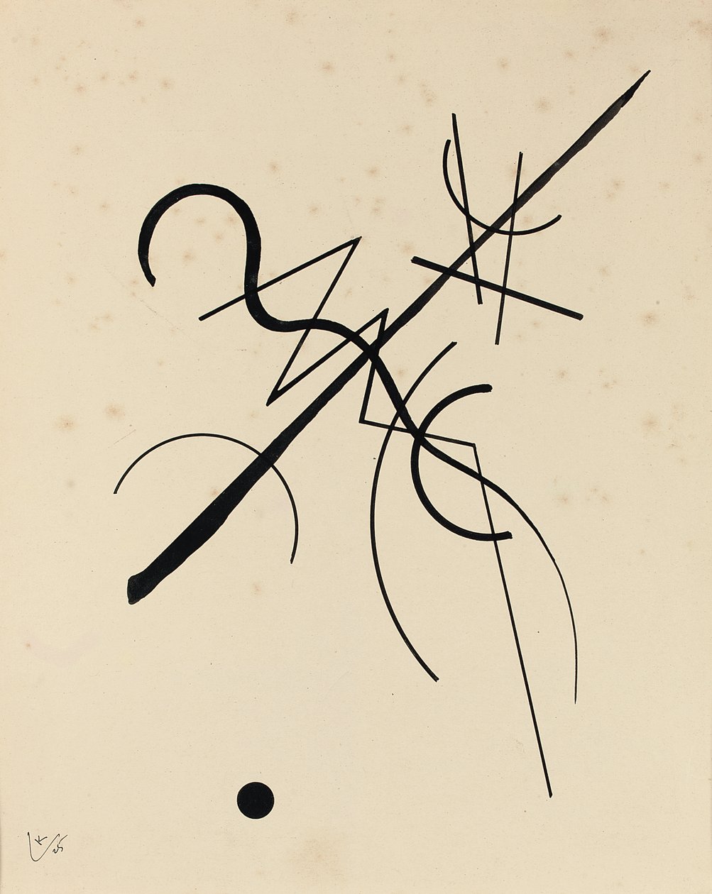 Desenhar por ponto e linha para nivelar de Wassily Kandinsky