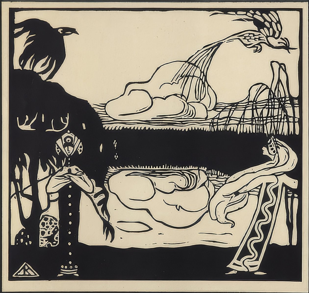 Dois pássaros 1907 de Wassily Kandinsky