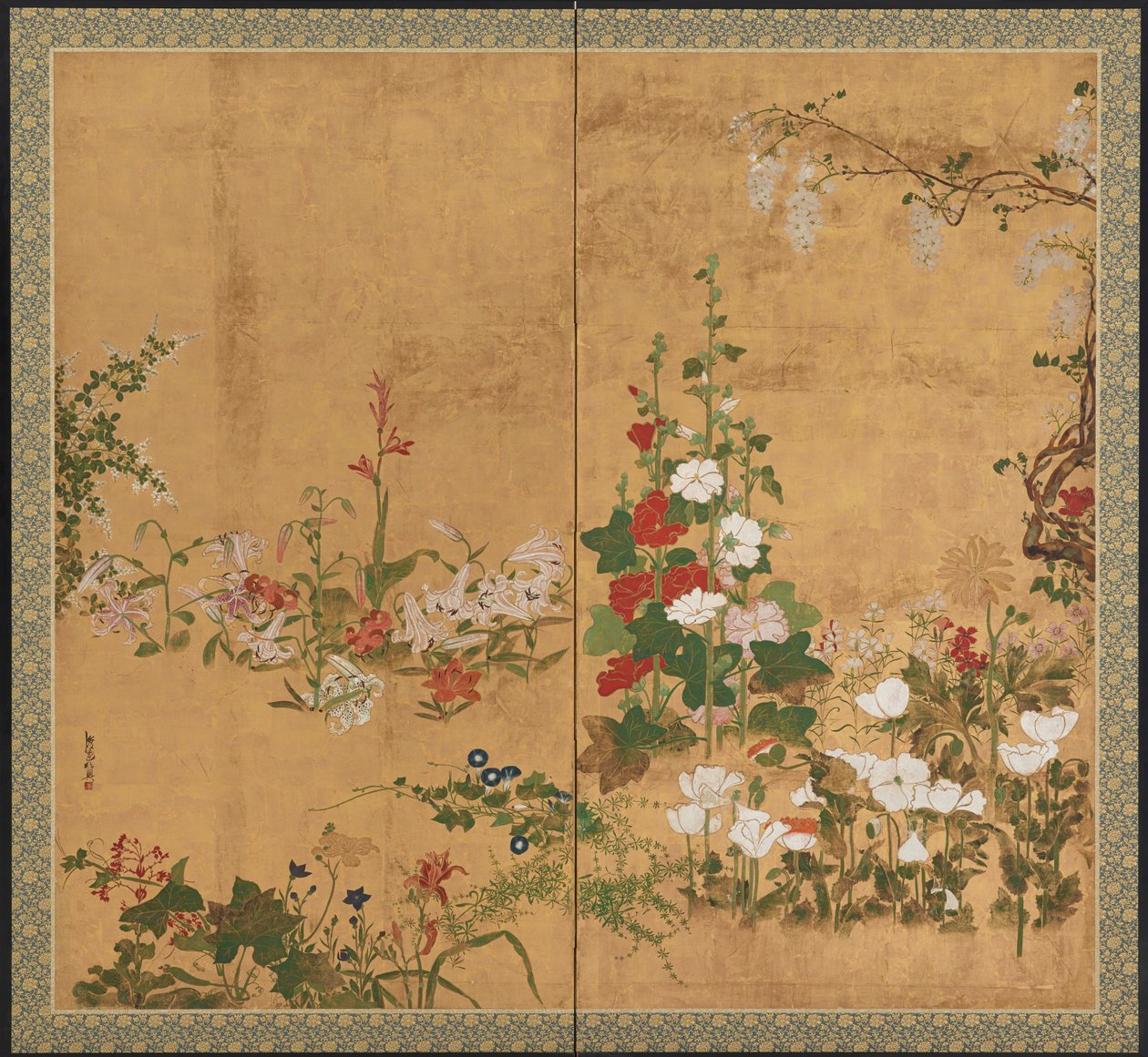 Flores, período Edo, início do meio do século XVIII. de Watanabe Shiko