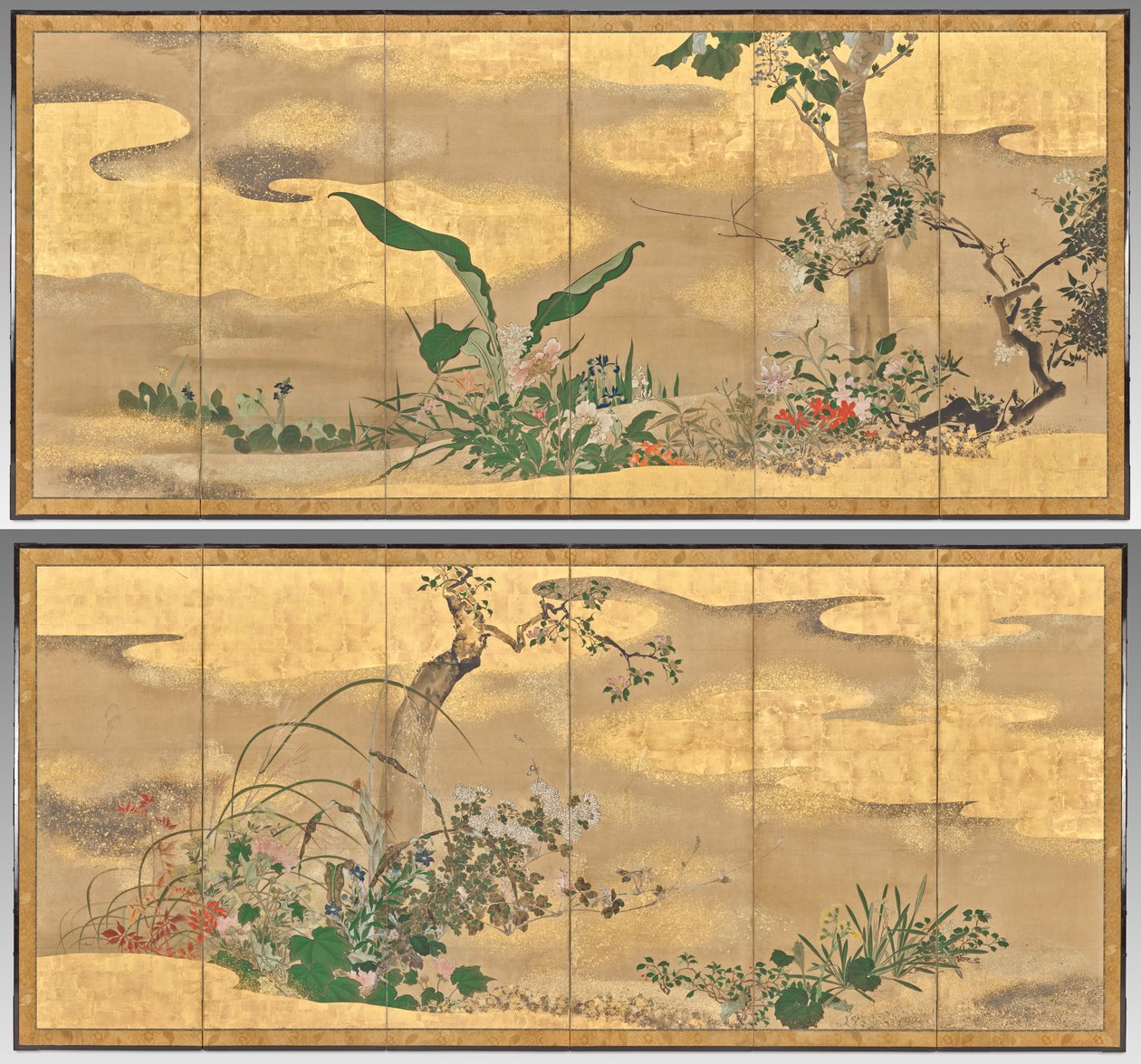 Flores e árvores das quatro estações de Watanabe Shiko
