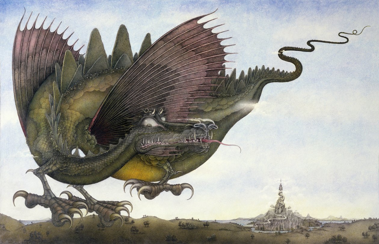 Dragão em voo de Wayne Anderson