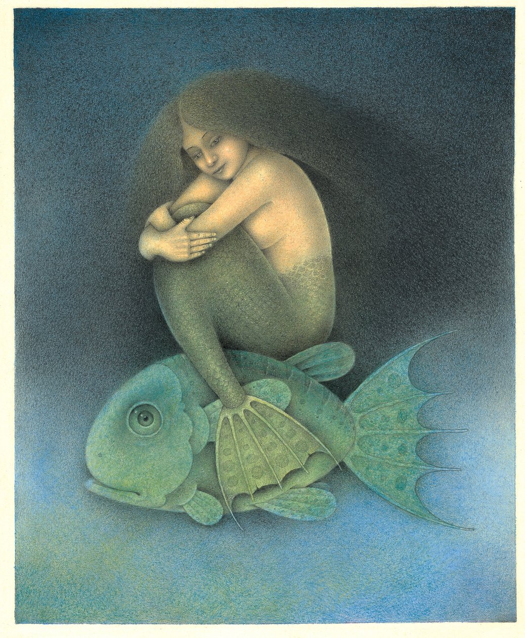 Omermaid, 2007 (técnica mista sobre cartão) de Wayne Anderson