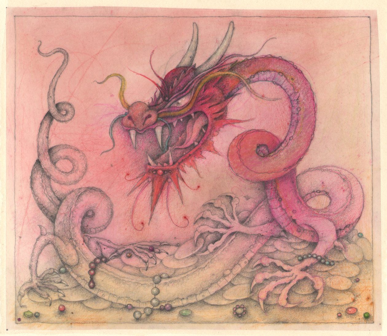 Dragão malvado, 2000 (técnica mista) de Wayne Anderson