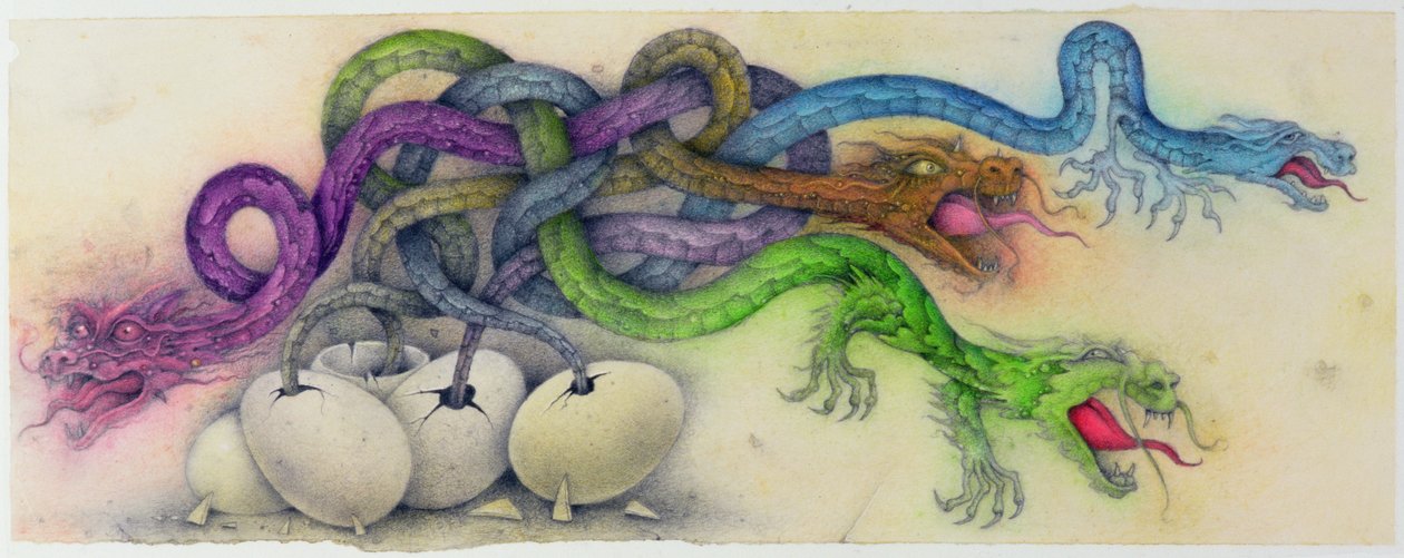 Within Moments of Hatching, 2000 (técnica mista) de Wayne Anderson