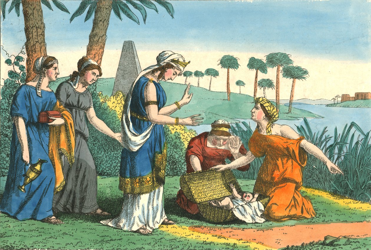 A descoberta de Moisés, século 19 de Weenix