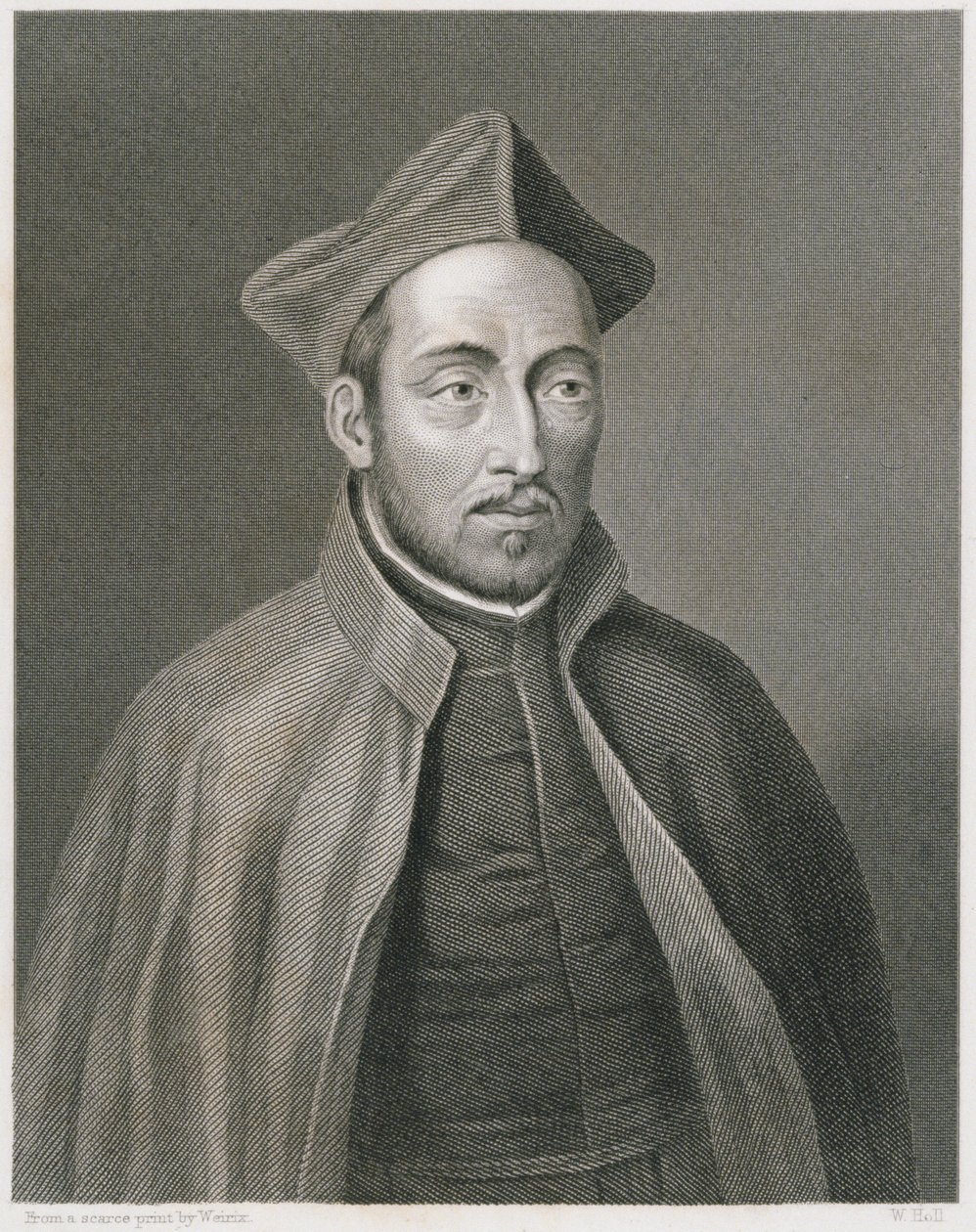 Inácio de Loyola, gravado por W. Holl, de World Religion, publicado por A. Fullarton & Co. de Weirix