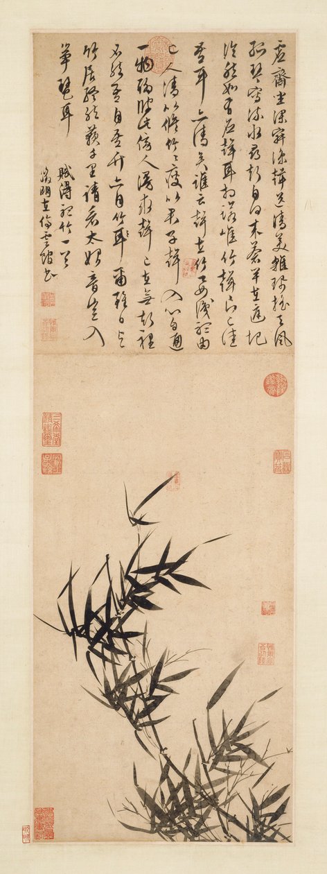 Ouvindo o Bamboo, entre 1400 e 1500. de Wen Zhengming
