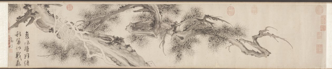 Pinheiro velho, 1530s atrasado. de Wen Zhengming