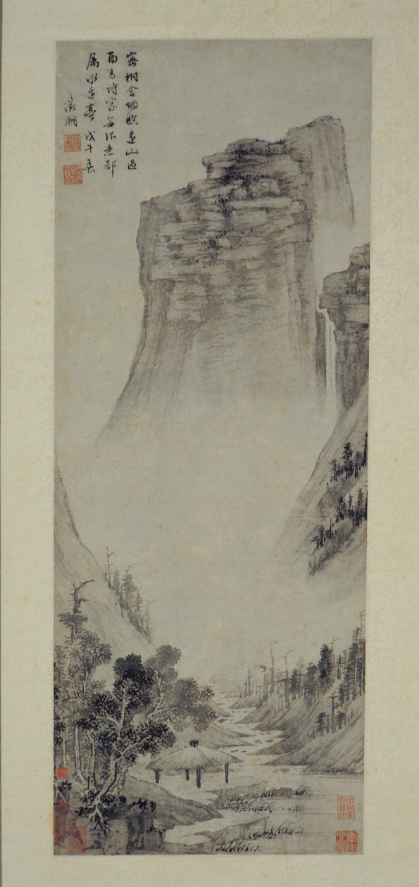 Pensamentos poéticos em pavilhão ribeirinho, 1558. de Wen Zhengming