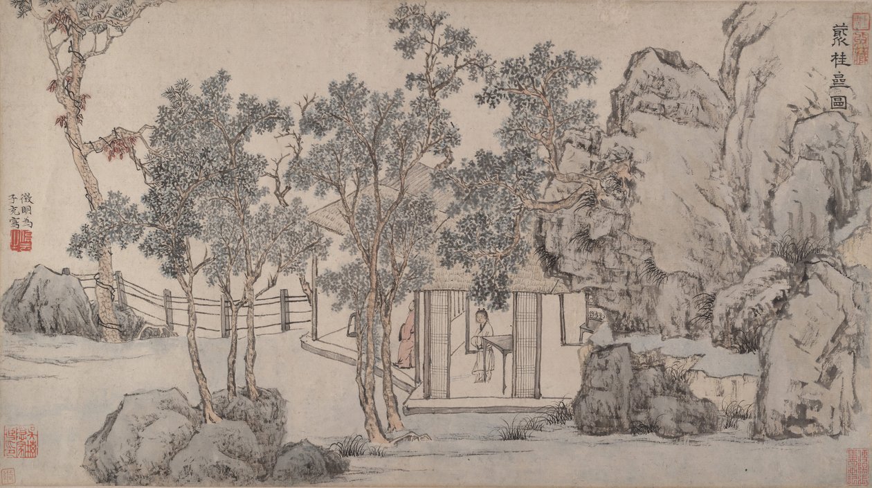 O Cassia Grove Studio, ca. 1532 de Wen Zhengming