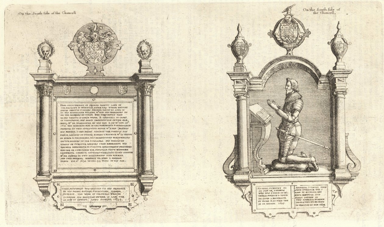 Abade e Purefoy (monumento) de Wenceslaus Hollar