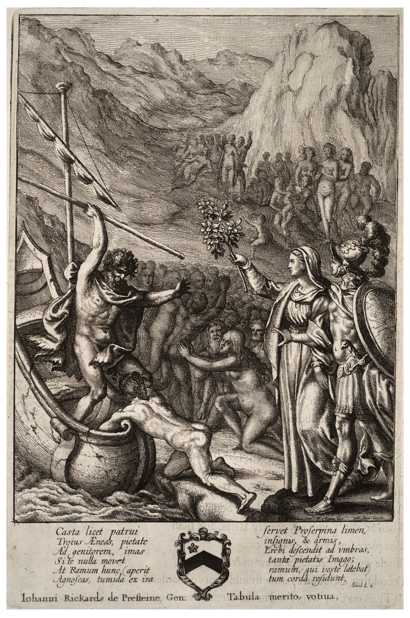 Enéias e Caronte. Estado 2 de Wenceslaus Hollar