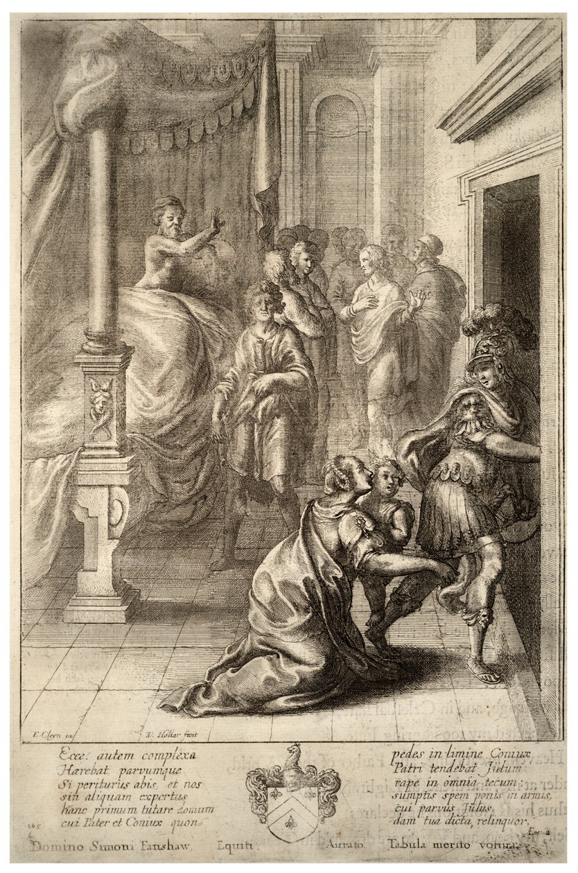 Aeneas sai de Troy. Estado 3 de Wenceslaus Hollar