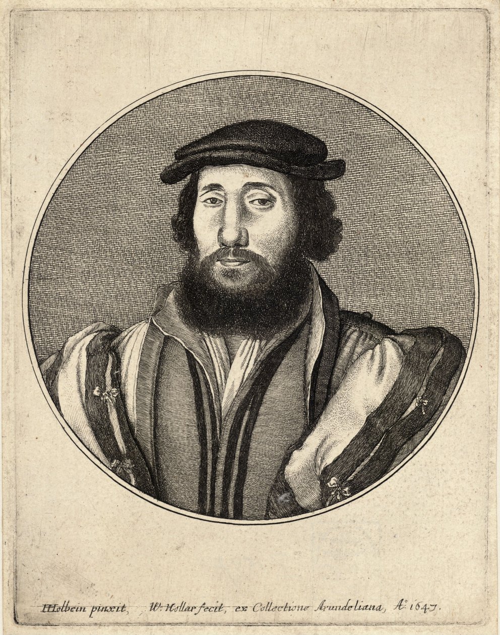 Homem barbudo de Wenceslaus Hollar