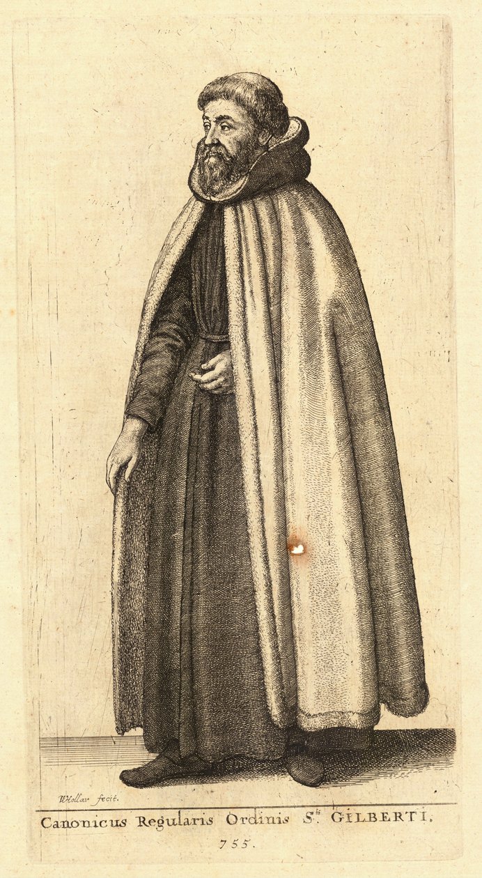 Canon Ordem de St. Gilberti de Wenceslaus Hollar