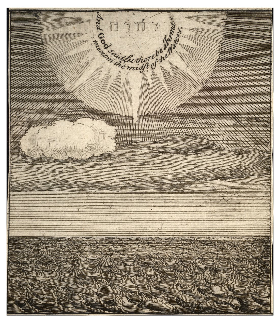 Criação do firmamento. Estado 2 de Wenceslaus Hollar