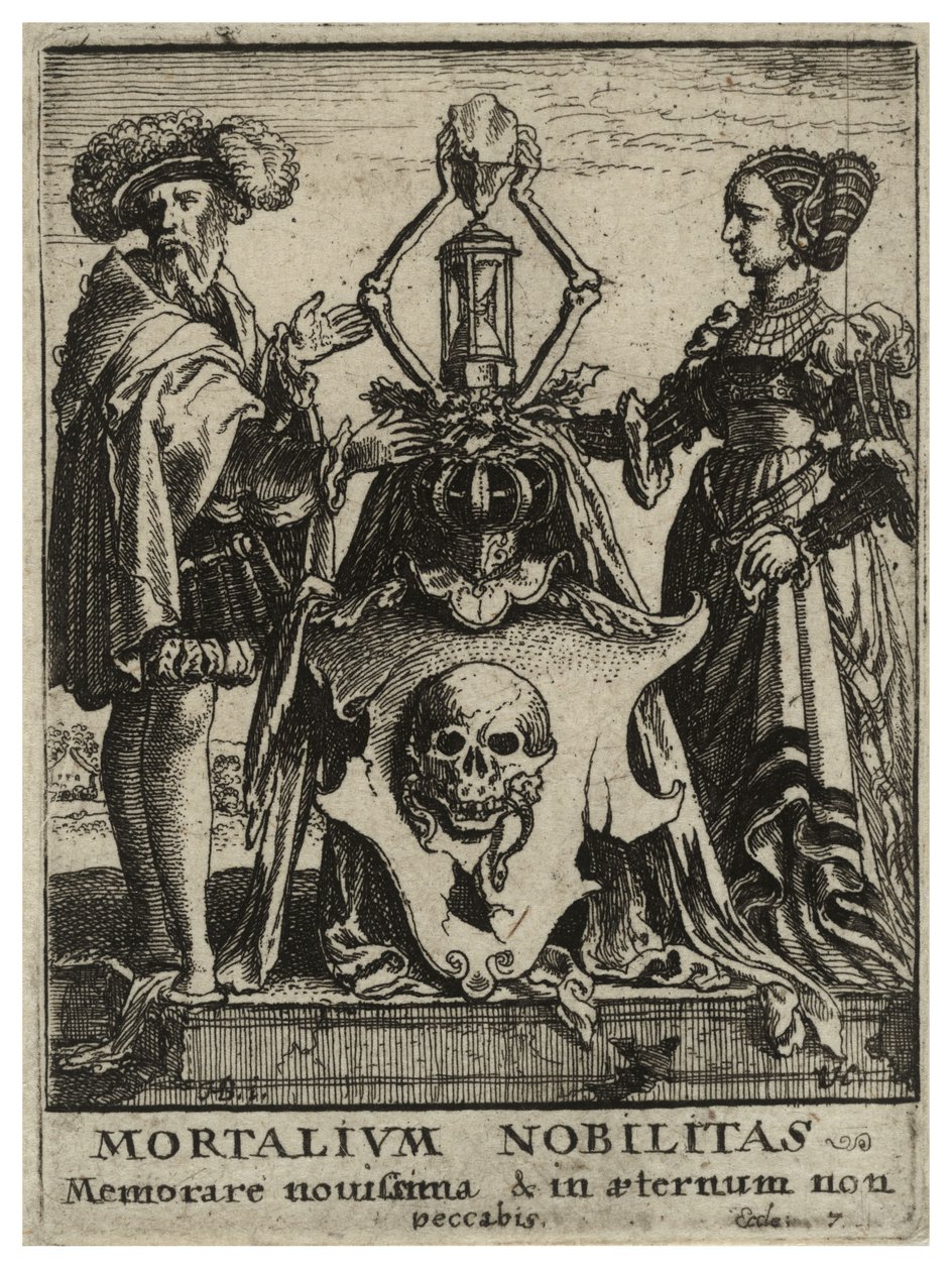Brasão da morte. Estado 2 de Wenceslaus Hollar