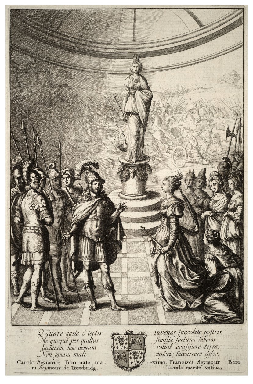 Dido e Aeneas. Estado 2 de Wenceslaus Hollar