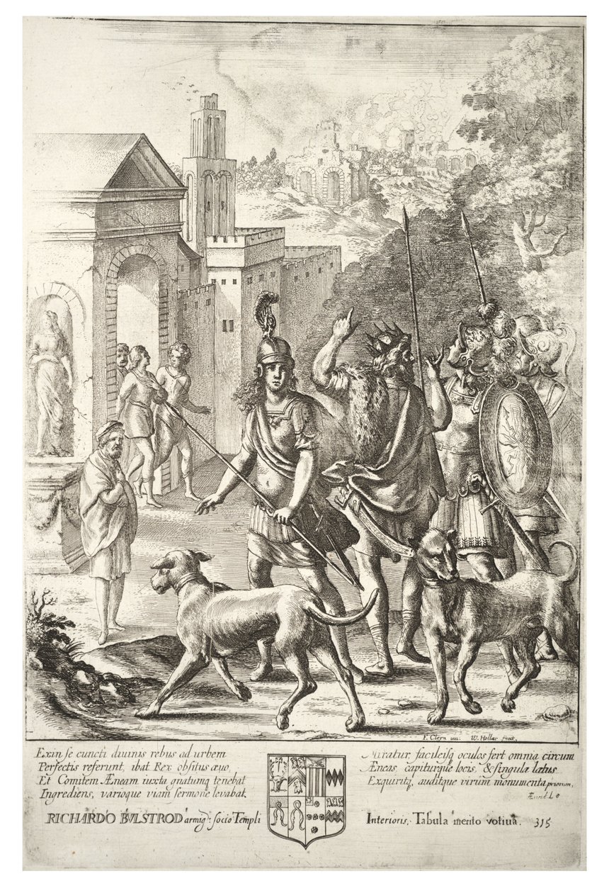 Evander e Aeneas no Palentium. Estado 4 de Wenceslaus Hollar