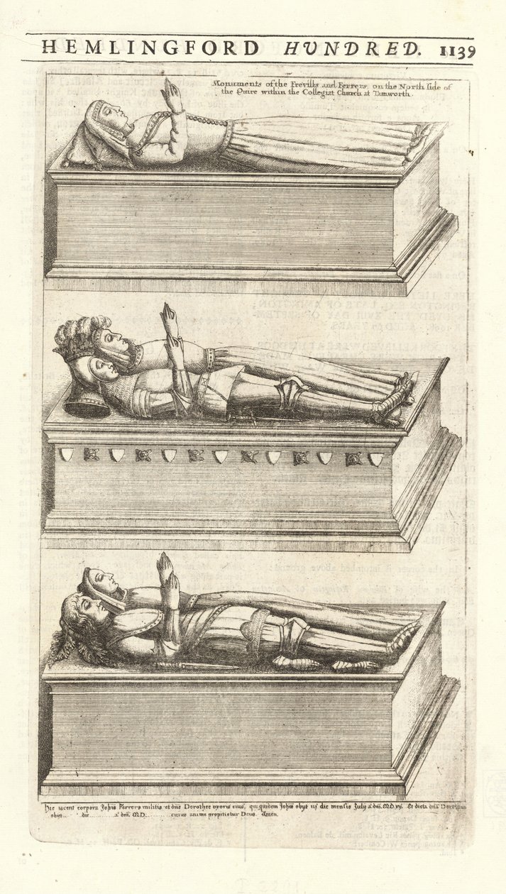 Frevill e Ferrers (monumento) de Wenceslaus Hollar