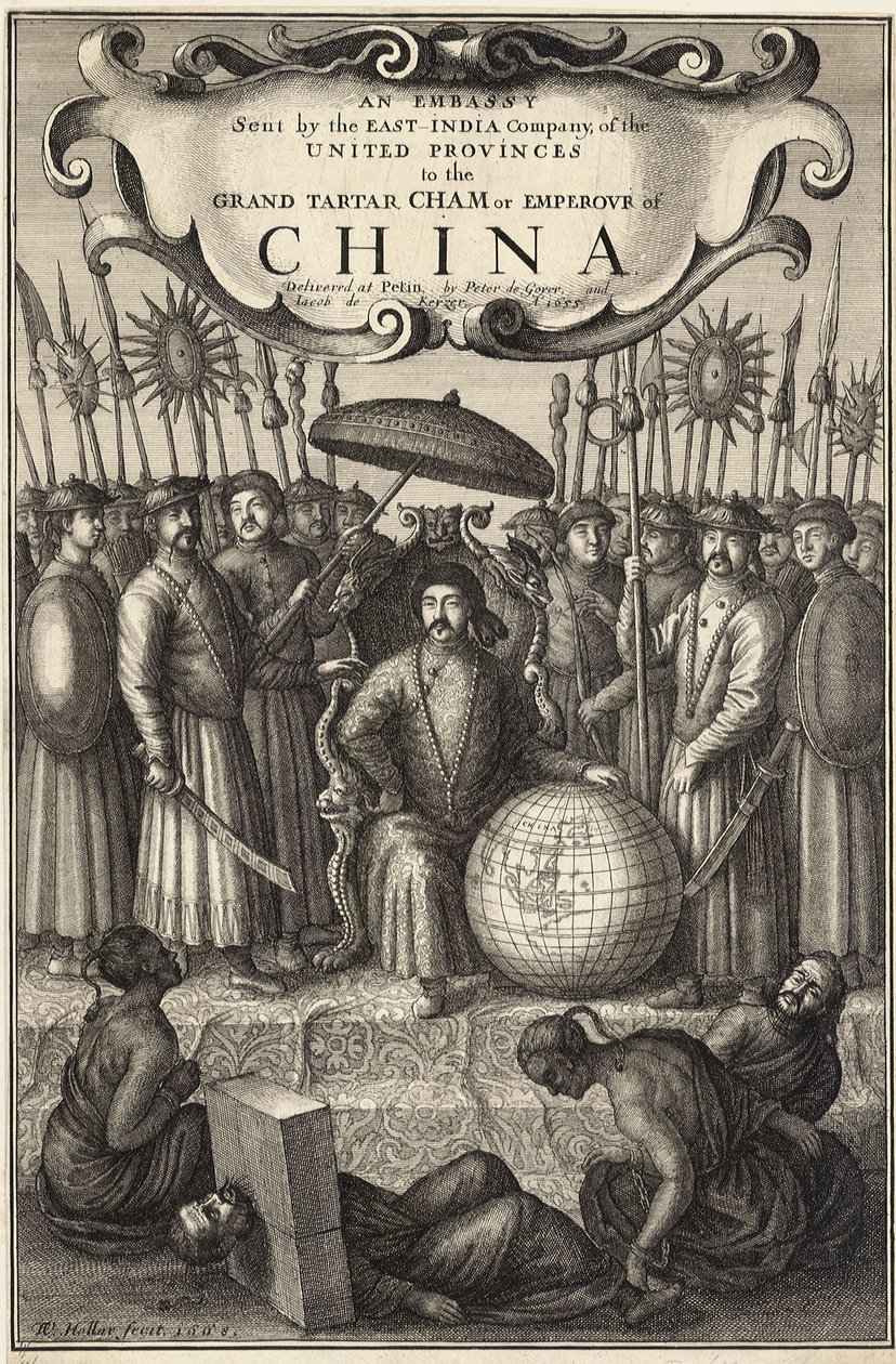 Jan Nieuhoff. Uma embaixada da Companhia das Índias Orientais ao Imperador da China. Estado 1 de Wenceslaus Hollar